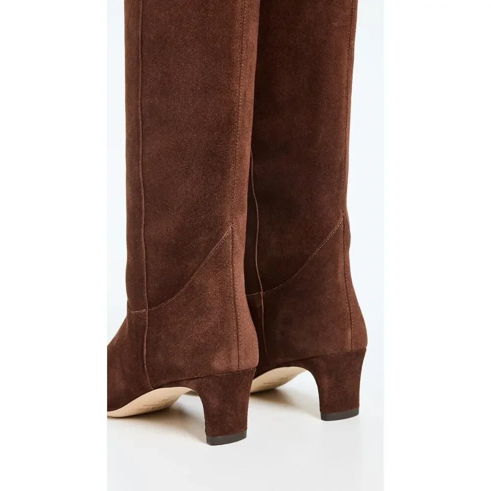 STAUD WOMEN'S WESTERN WALLY BOOTS, MAHOGANY, 9.5 MEDIUM US